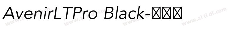 AvenirLTPro Black字体转换